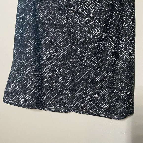 Mossimo Sleeveless Blouse M Black White Abstract Print Cowl Drape Neckline - Picture 5 of 9